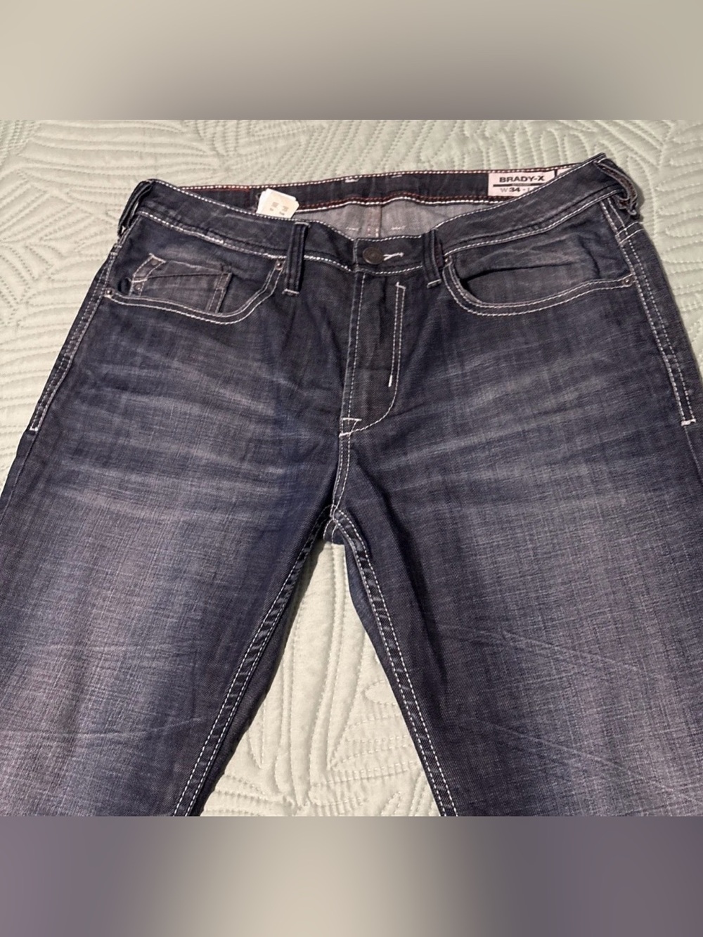 Buffalo David Bitton Buckle Brady X Men's Straight Stretch Denim Jeans Sz 34x32